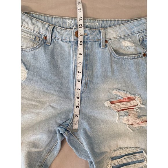 Women's NoBo No Boundaries Distressed Light Denim Jeans Size 11 - Picture 7 of 12